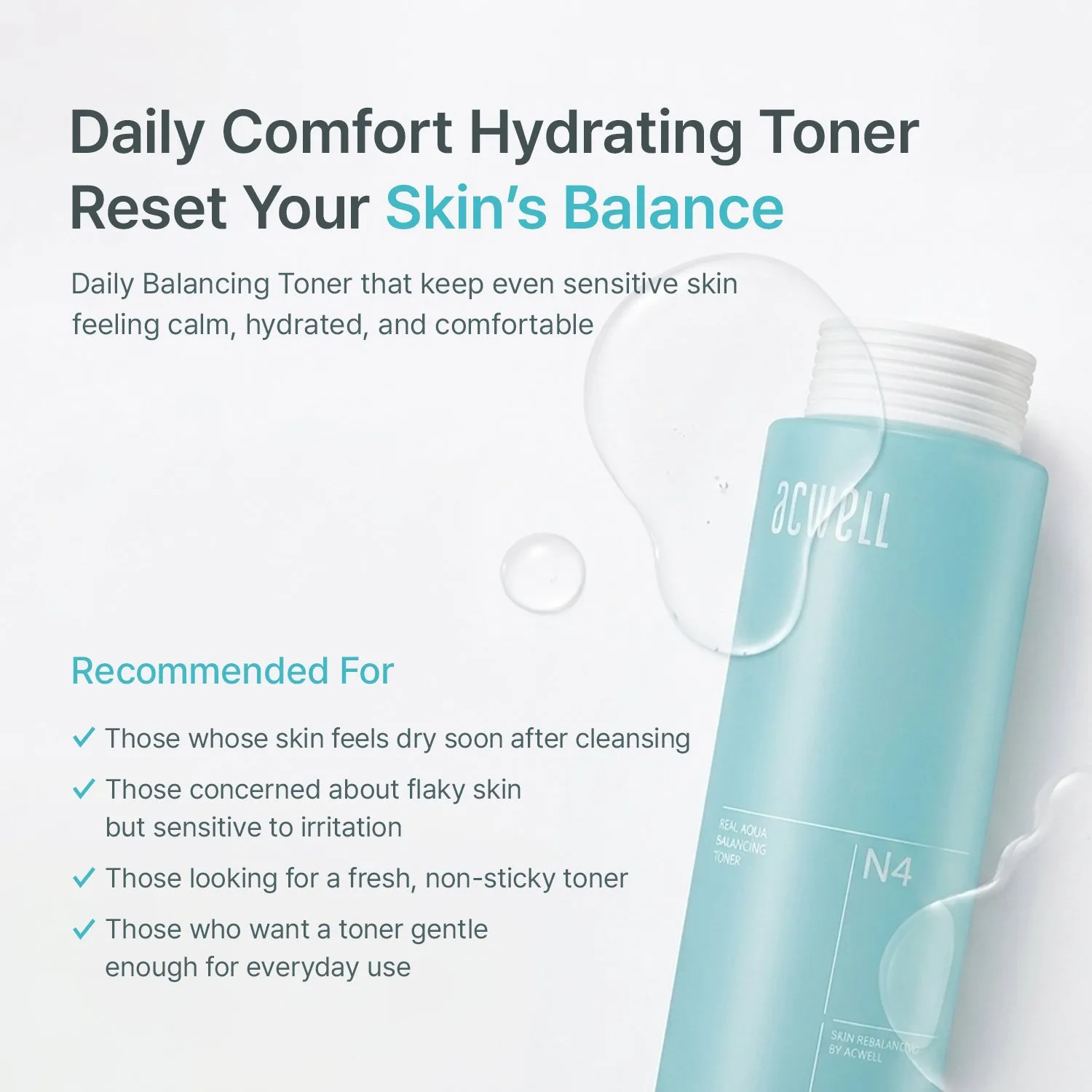 Acwell Real Aqua Balancing ansiktstoner mild peeling