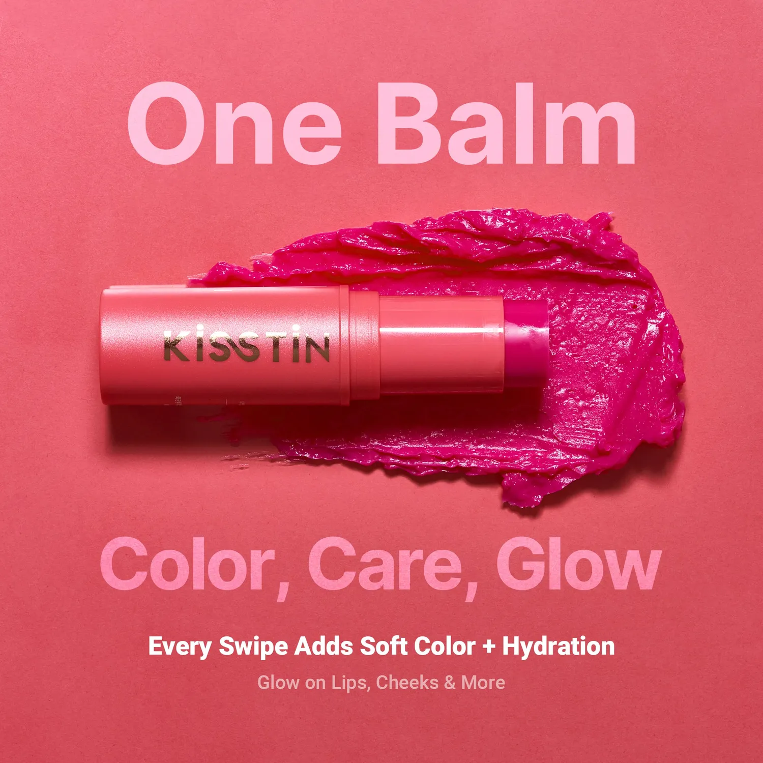 KAHI Kisstin Balm stick tintat läppstift naturlig färg